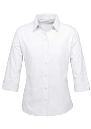 NZST Ladies Ambassador 3/4 Sleeve Shirt White