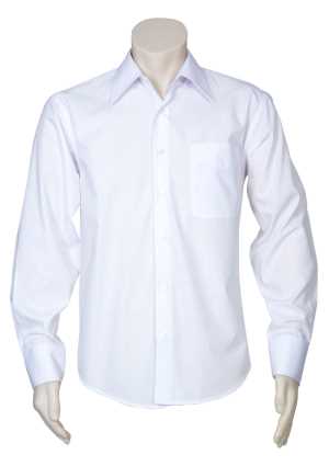 NZSOT Mens Metro Long Sleeve Shirt White