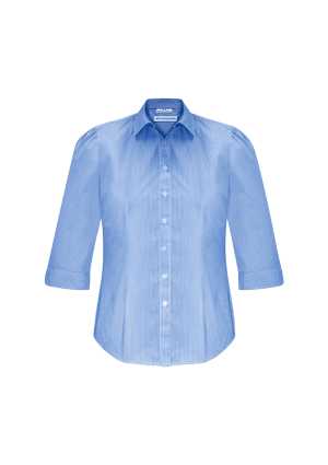 School of Tourism Ladies 3/4 Sleeve Euro Shirt Blue